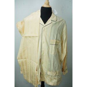 NEIMAN MARCUS by Bonsoir Cotton Yellow Mens Pajama Set England NEW tags XL/XXL